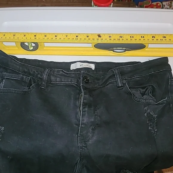 KanCan Black Jeans with Distressing - Picture 12 of 13